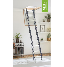 Раздвижная металлическая лестница Steel Clips 110x80