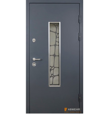 Дверь ABWEHR -  408 Solid Glass (сіра)  - входные двери