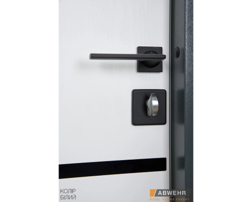 Входные двери модель 443 Limana (цвет Кварцит + Белый супермат) комплектация Megapolis.