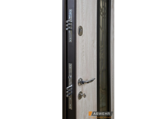 Вхідні двері модель Solid Glass (колір Ral 8019T) комплектація Defender   Гнутий двоступеневий профіль забезпечує щільне прилягання дверного полотна до короба, завдяки чому досягається високий рівень тепло та шумоізоляці