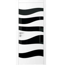 Дверь А8.S Avangard со стеклом Лакобель (белое, черное) - межкомнатные двери