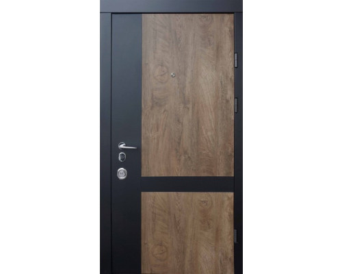 Входная дверь Qdoors  - серия Авангард. Модель Франк М - цвет внутренней спил дерева конячный, цвет наружной стороны -  спил дерева конячный. Полотно  и коробка наполнены минеральной ватой что послужит  максимальной шумо