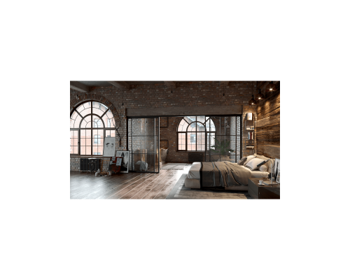 Межкомнатная Перегородка LOFT 2 РАЗДВИЖНАЯ из стали и стекла