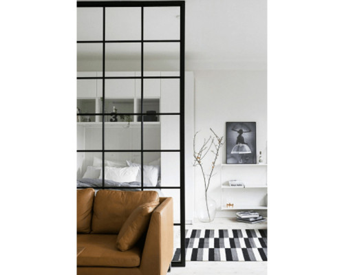Межкомнатная Перегородка LOFT 1 СТАЦИОНАРНАЯ  из стали и стекла
