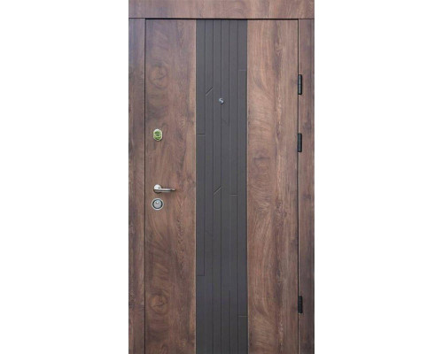 Входная дверь Qdoors  - серия Премиум. Модель Люксор - цвет внутренней накладки -  спил дерева коньячный, цвет наружной стороны -  спил дерева коньячный,.Полотно  и коробка наполнены минеральной ватой что послужит  макси