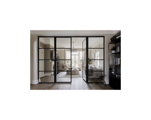 Міжкімнатна Перегородка LOFT 3 РАСПАШНА зі сталі та скла