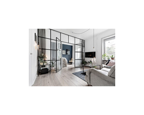 Міжкімнатна Перегородка LOFT 3 РАСПАШНА зі сталі та скла