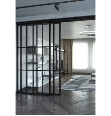 Межкомнатная Перегородка LOFT 5 ТЕЛЕСКОПИЧЕСКАЯ из стали и стекла