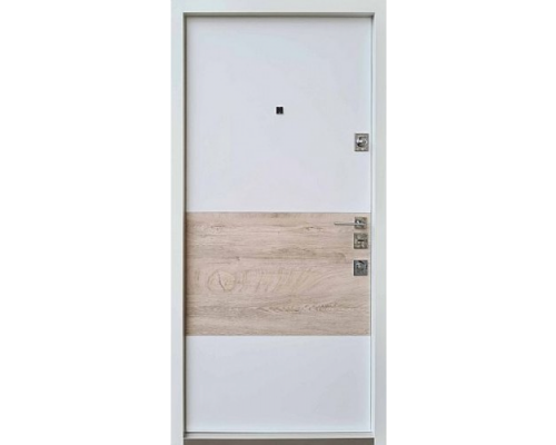 Входная дверь Qdoors  - серия Авангард. Модель Qdoors Авангард Бакарди  - цвет внутренней белая эмаль, цвет наружной стороны -  антрацит Полотно  и коробка наполнены минеральной ватой что послужит  максимальной шумоизоля