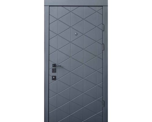 Входная дверь Qdoors  - серия Авангард. Модель Qdoors Авангард Бакарди  - цвет внутренней белая эмаль, цвет наружной стороны -  антрацит Полотно  и коробка наполнены минеральной ватой что послужит  максимальной шумоизоля