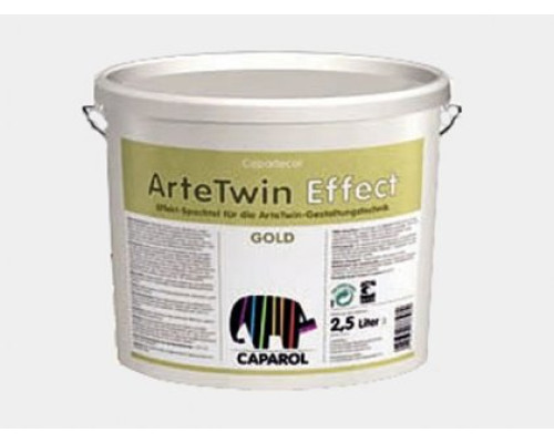 Capadecor ArteTwin EFFECT GOLD (Кападекор АртеТвин эффект голд)  –  это декоративный материал, представляющий из себя полупрозрачную шпаклевочную массу с перламутровыми золотистыми частицами. Применяется как дополните