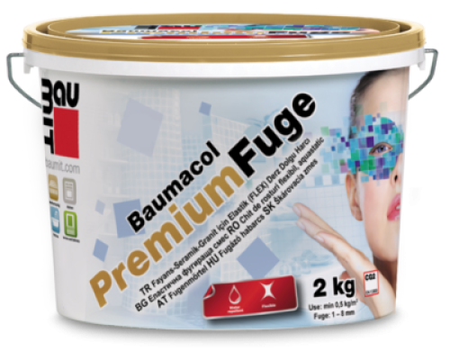 Затирка для швов Baumit Premium Fuge bermuda (Баумит Премиум Фуге) Материал: Водо-морозостойкая, эластичная, гидрофобная, минеральная, модифицированная смесь для заполнения межплиточных швов. Мелкозернистая