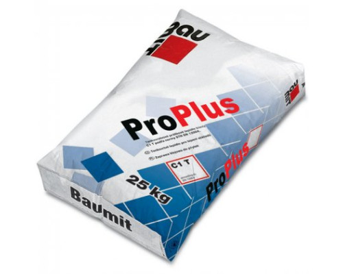 Baumit ProPlus (Клеевая смесь для прогресса Баумит ПРОПЛЮС) Белая, тиксотропная, модифицированная клеевая смесь для облицовки мрамором, мозаикой и другими видами плитки из природного и искусственного камня светлых п