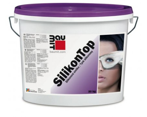 Baumit SilikonTop (Силіконова штукатурка Бауміт СиликонТоп) Високоеластична, довговічна, самоочисна, високопаропроникна, водовідштовхувальна, стійка до забруднення та атмосферних впливів, стійка до вул.