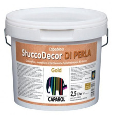 Штукатурка декоративная с металлическим эффектом золото (CAPAROL STUCCODECOR DI PERLA GOLD) 2,5Л