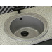 Круглая серая кухонная мойка из кварцевого песка TULUZA очень вместительна, несмотря на свои габариты. У смесителя можно поставить моющее средство. Эта модель подойдёт под любой дизайн интерьера. Мойка имеет врезной тип
