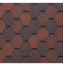 Битумная черепица Eco Roof Hexagonal 509 Mixed Red